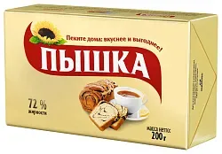 Маргарин ПЫШКА твердый 72% 200г