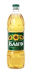 Масло подсолнечное БЛАГО рафинированное 1с 1л