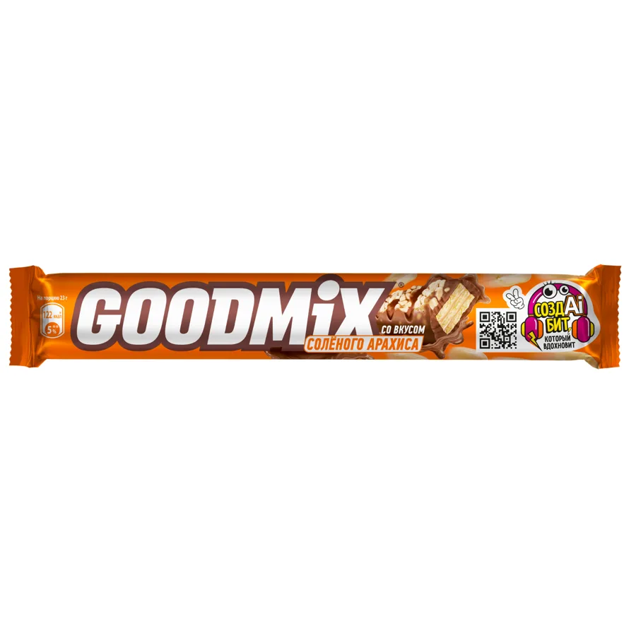 Батончик шоколадный GOODMIX Соленый Арахис, 40г