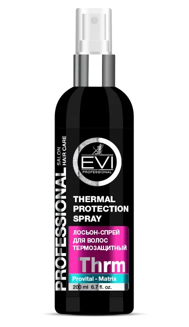 Термозащитный лосьон-спрей для волос EVI Professional 200мл