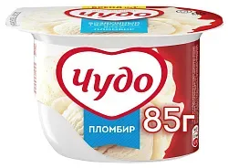 Десерт творожный ЧУДО Пломбир взбитый бзмж 5.8% 85г