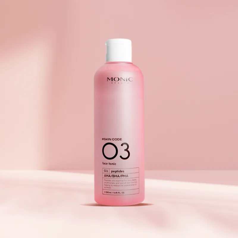 Тоник для лица Monic Beauty пептиды AHA, BHA, PHA, 250мл