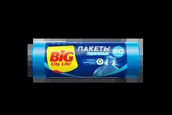 Пакеты для мусора БИГ СИТИ ЛАЙФ синие 60л 20шт