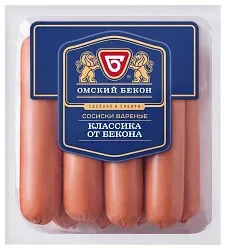 Сосиски ОМСКИЙ БЕКОН Классика от бекона 380г