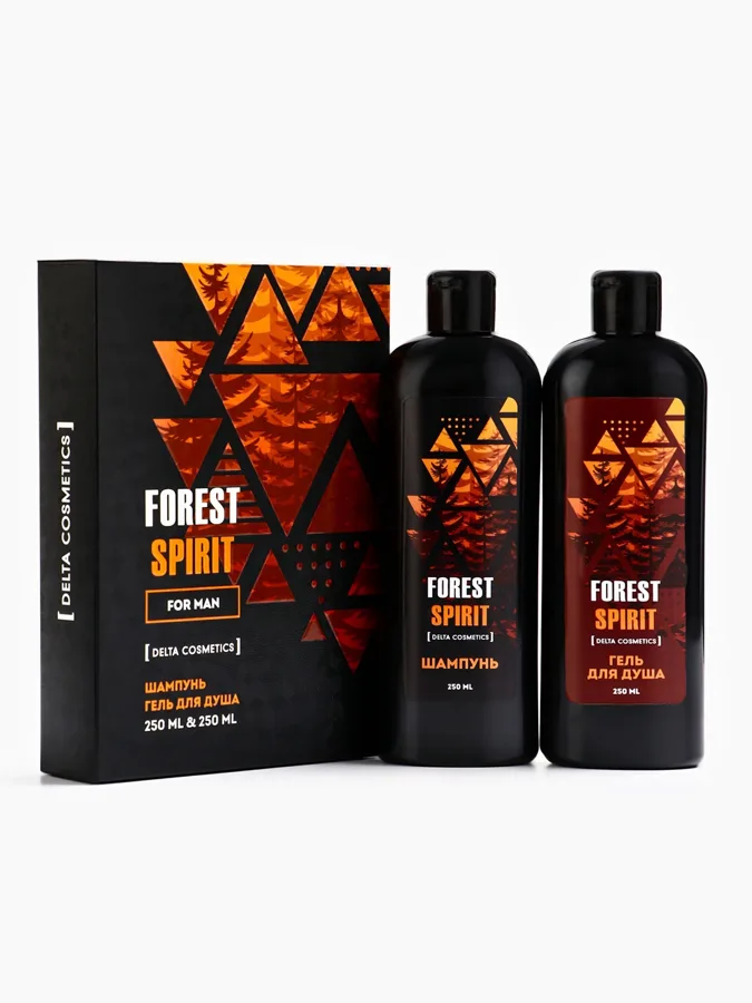 Набор подарочный мужской Forest Spirit: гель для душа 250мл, шампунь 250мл
