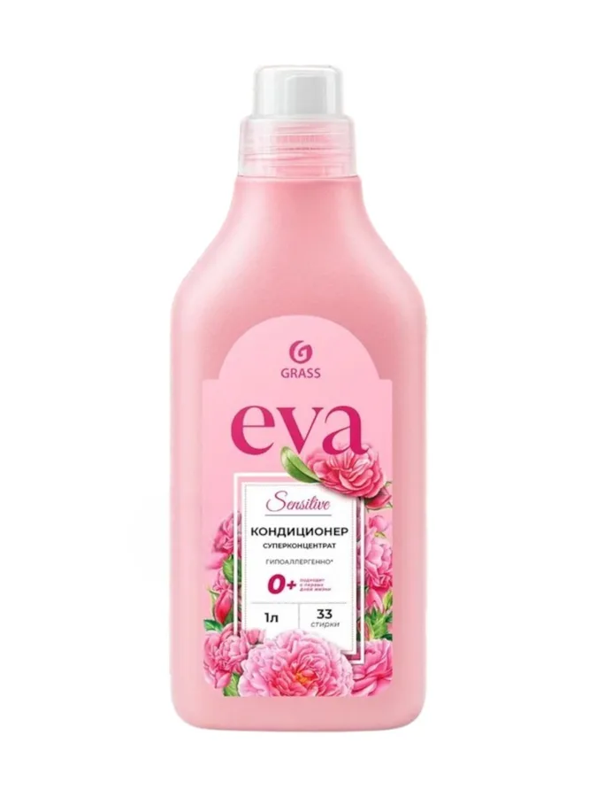 Кондиционер для белья Grass Eva Sensitive, концентрат, 33 стирки, 1л