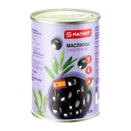 Маслины Магнит Крупные с косточкой 350г