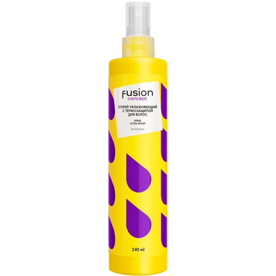 Спрей для волос Concept Fusion Ultra Moist, с термозащитой, увлажняющий, 240мл
