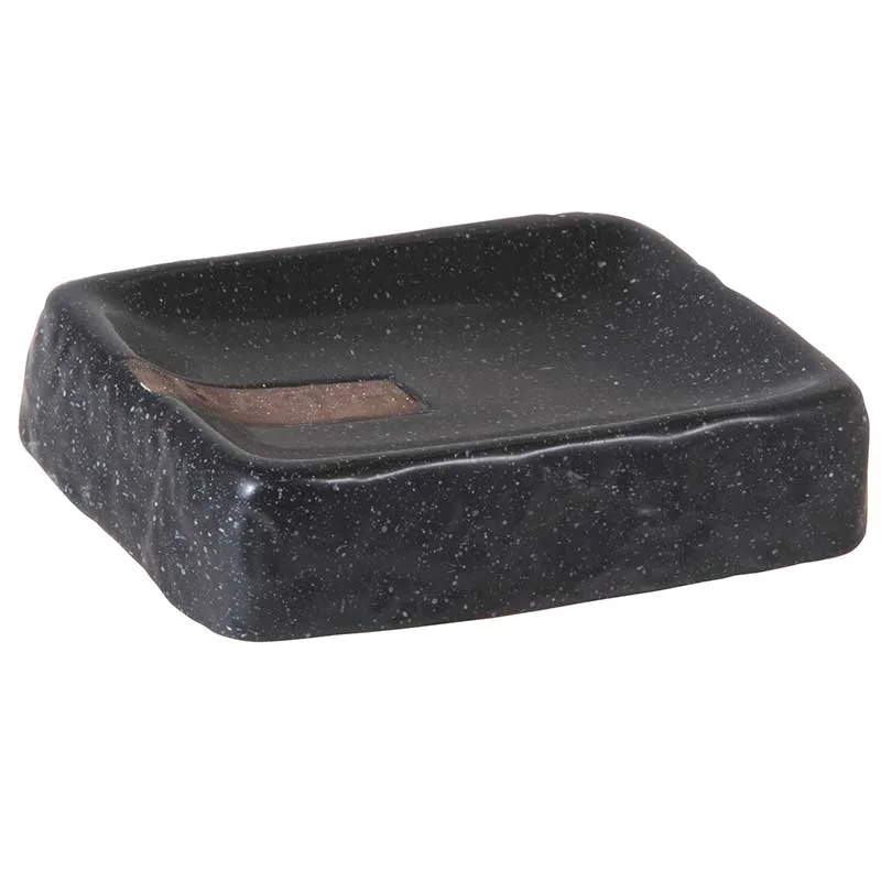 Мыльница Рыжий кот Bath, 12x9.3x3см, черный