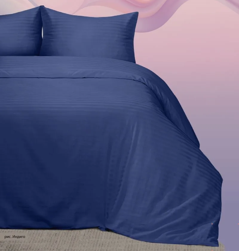 Комплект постельного белья Colourful Dreams, евро, полисатин, наволочка: 50х70 см, цвет: индиго