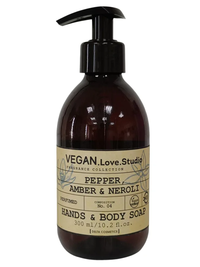 Мыло жидкое для рук и тела Vegan.Love.Studio Pepper, Amber, Neroli, парфюмированное, 300 мл