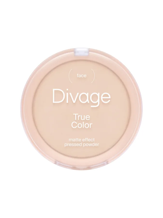 Divage Компактная пудра натурального цвета True Color Тон 03 бежевый, beige