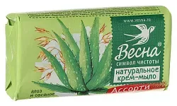 Мыло туалетное ВЕСНА Алоэ и овсяное молочко 90г