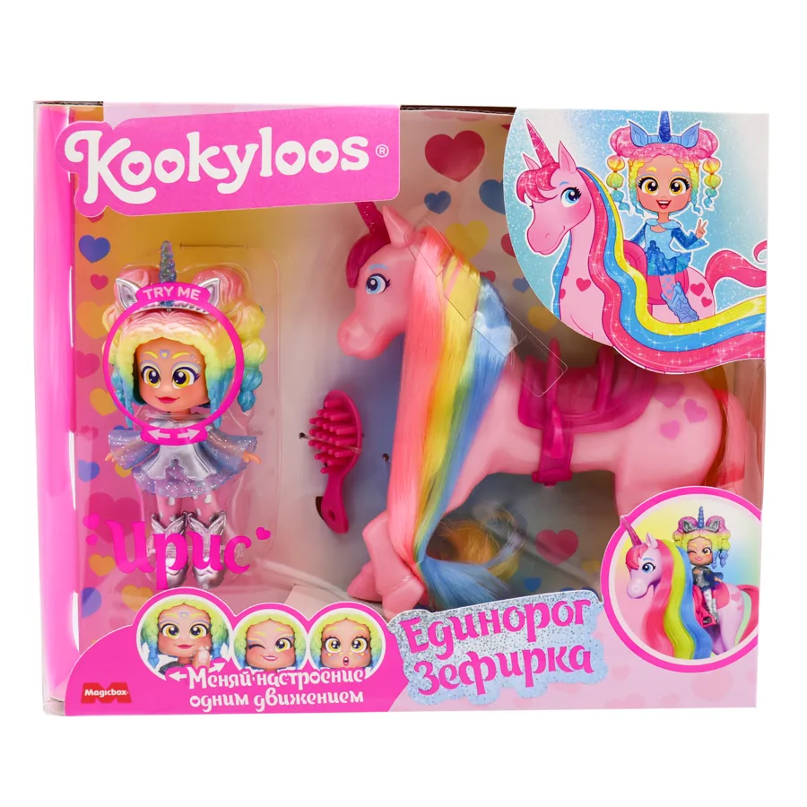Фигурка KOOKYLOOS PETS PARTY кукла IRIS с единорогом в ассорт.