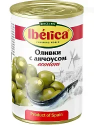 Оливки ИБЕРИКА с анчоусом ж/б 280г