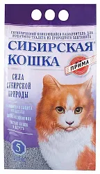 Наполнитель для туалета СИБИРСКАЯ КОШКА Прима комкующийся 5л