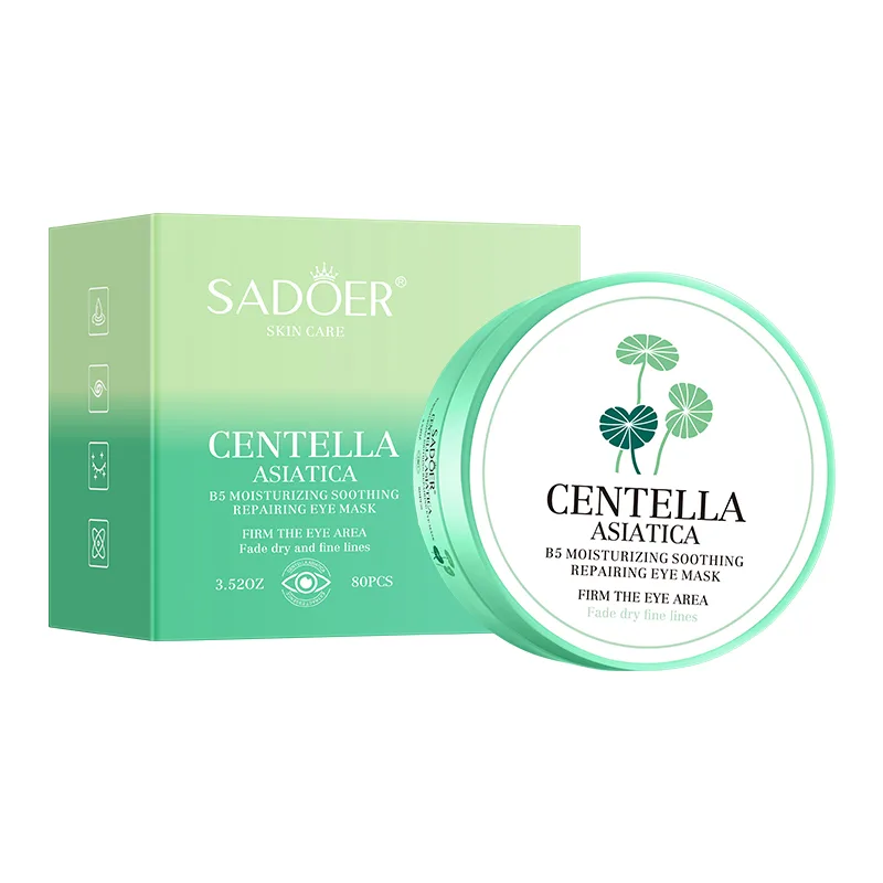 Патчи для глаз Sadoer, гидрогелевые, с центеллой азиатской, 80шт