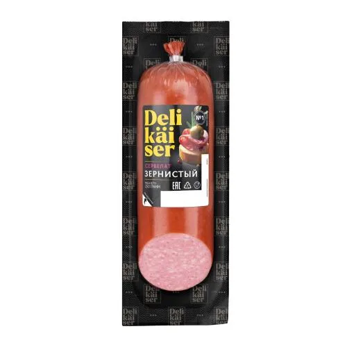 Сервелат Зернистый варено-копченый Delikaiser 250г