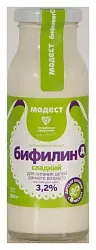 Молоко МОДЕСТ Детское Бифилин-Д сладкий бзмж 3.2% ст/б 200мл