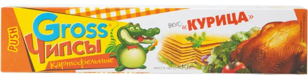 Чипсы Gross 40г курица карт/кор/25