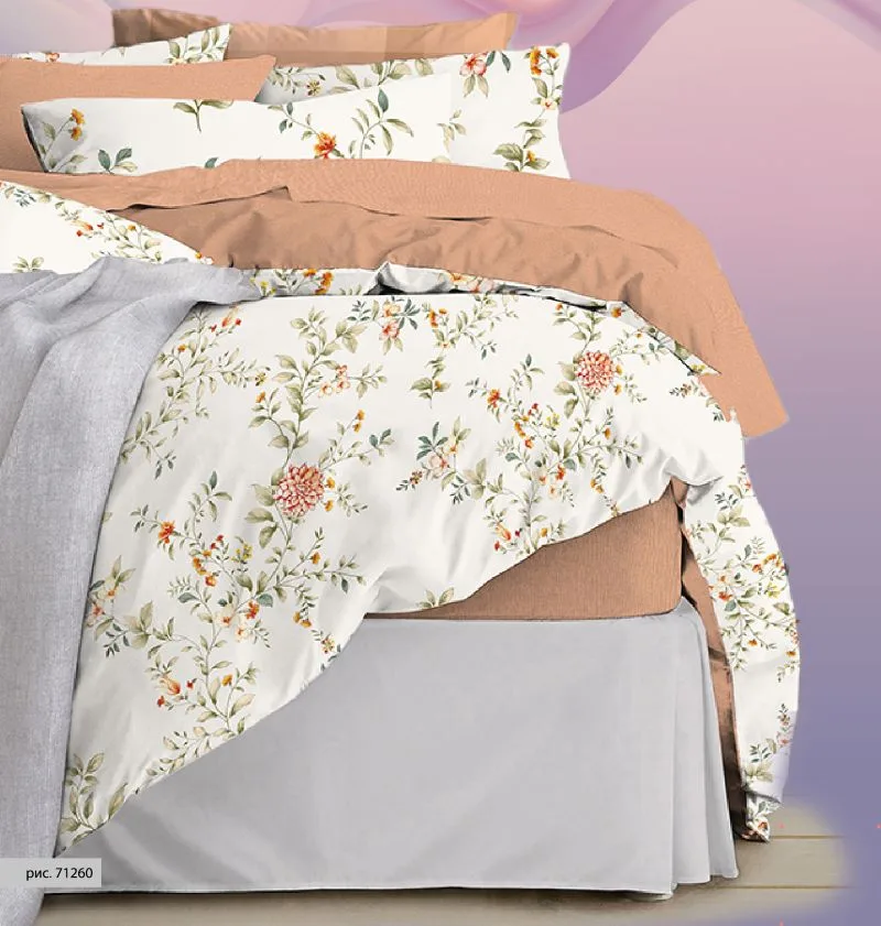 Комплект постельного белья Colourful Dreams Цветущий сад, евро, поплин, наволочка: 70х70 см