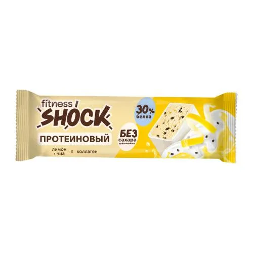Протеиновый батончик Лимон-чиа Fitnesshock 40г