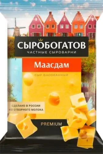 Сыр 45% Сыробогатов Маасдам, 180 г