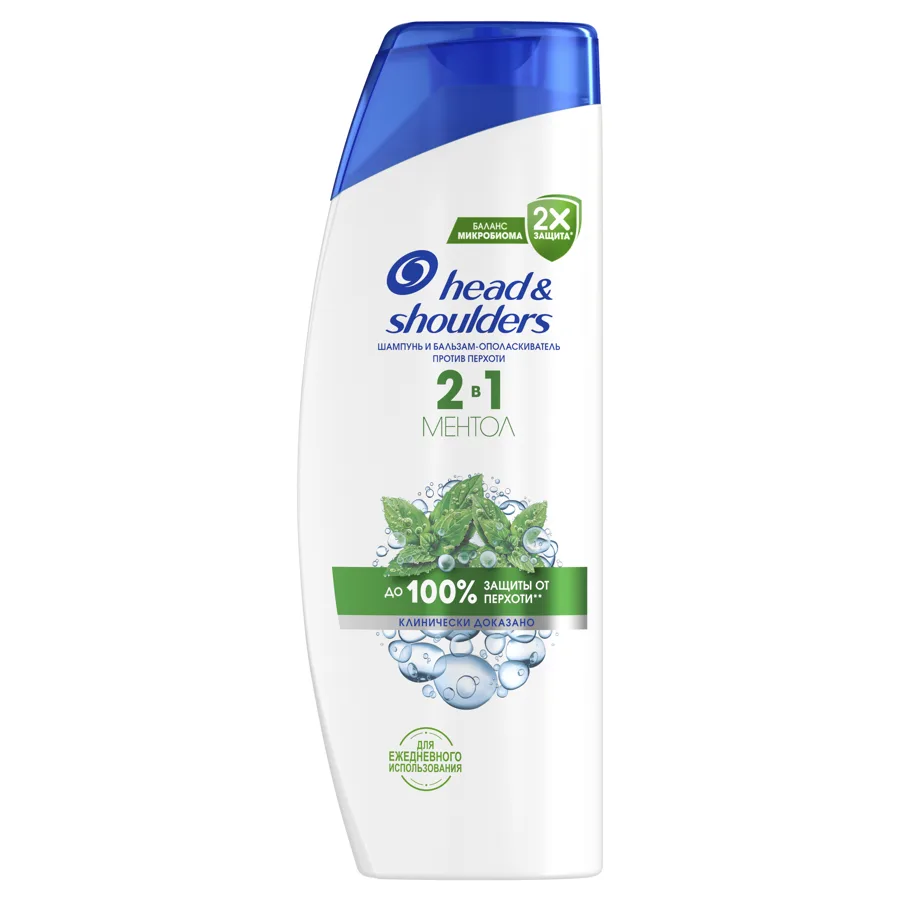 Шампунь и бальзам-ополаскиватель Head&Shoulders 2 в 1 Ментол, против перхоти, 360мл