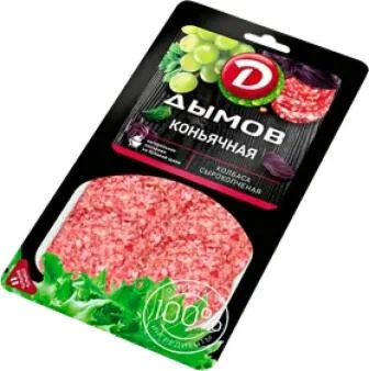 Колбаса Дымов Коньячная сырокопченая нарезка, 90 г