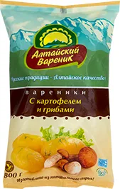 ВАРЕНИКИ С КАРТОФЕЛЕМ И ГРИБАМИ АЛТАЙСКИЙ ВАРЕНИК, 800 Г