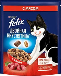 КОРМ ДЛЯ КОШЕК ФЕЛИКС, С ГОВЯДИНОЙ, СУХОЙ, 600 Г