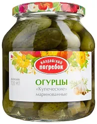 Огурцы ВАЛДАЙСКИЙ ПОГРЕБОК Купеческие маринованные с перцем ст/б 720мл