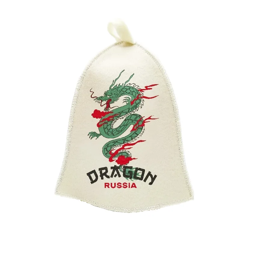 Шапка для бани Бацькина баня Дракон Россия