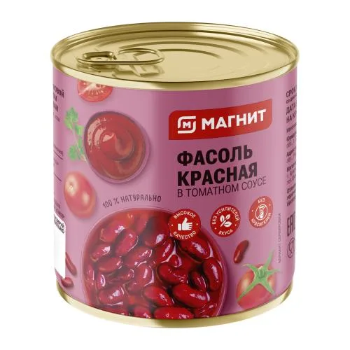 Фасоль Магнит Красная в томатном соусе 400г