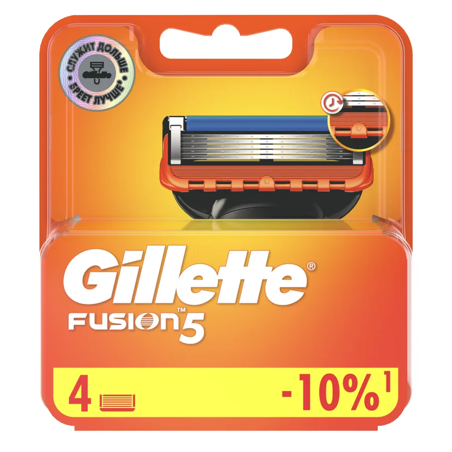 Набор сменных кассет для бритвенного станка Gillette Fusion5, 4шт