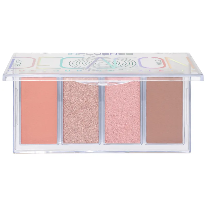 Палетка для контуринга лица Influence Beauty, тон 02 Silver Decagon, 8г