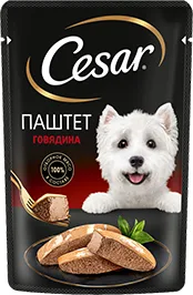 КОРМ ДЛЯ СОБАК ЦЕЗАРЬ, В АССОРТИМЕНТЕ, 80-85 Г
