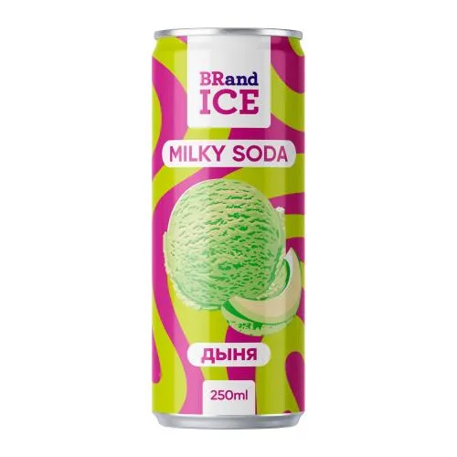 Газированный напиток Milky Soda со вкусом дыни Brandice 250мл