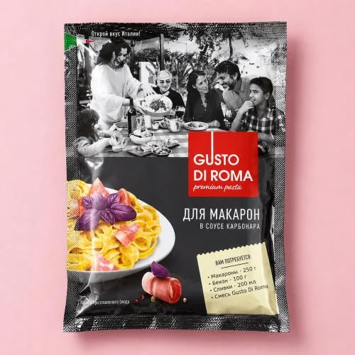 Смесь сухая Gusto Di Roma для приготовления макарон с соусом Карбонара 30г