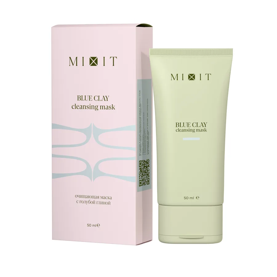Маска для лица MIXIT 50мл с голубой глиной