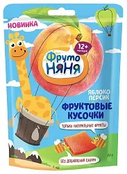 Фруктовые кусочки ФРУТОНЯНЯ яблоко персик м/у 53г
