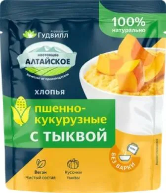 Хлопья Гудвилл Пшённо-кукурузные с тыквой, 40г