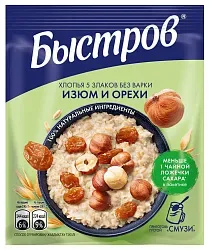 Каша 5 злаков БЫСТРОВ изюм орех м/у 40г