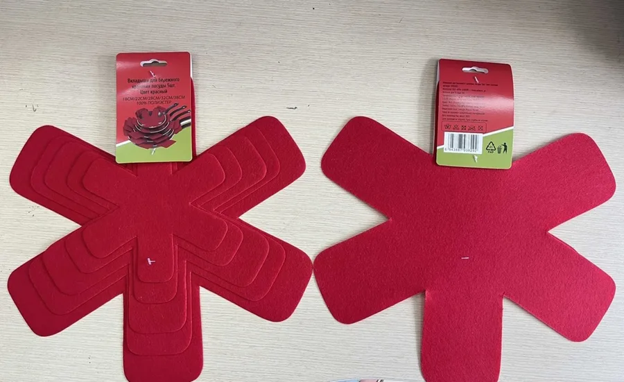 Салфетки для хранения посуды 5шт КРАСНЫЙ (Red)