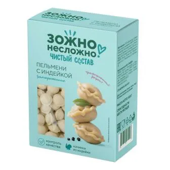 Пельмени Зожно несложно Чистый Состав с индейкой, 500 г