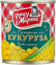 Кукуруза ФРАУ МАРТА ТУ сахарная ж/б 310г