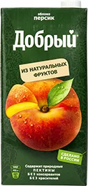НЕКТАР ДОБРЫЙ, ПЕРСИК/ЯБЛОКО, 2 Л
