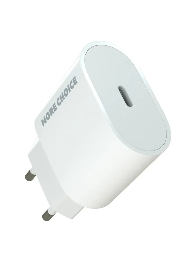 Зарядное устройство сетевое More choice NC65, Type-C, 3.0A, быстрая зарядка, белый