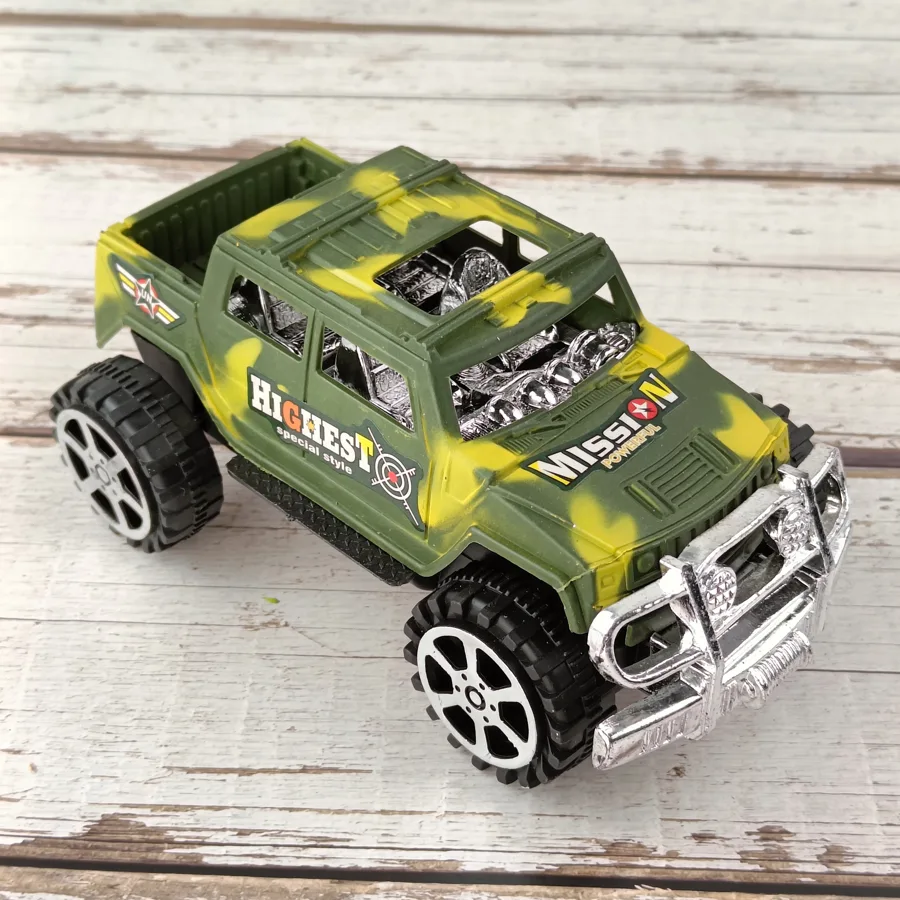 Машинка Jile Toys Джип, пластик, размер: 15 см, цвет: милитари