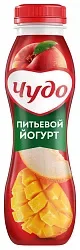 Йогурт ЧУДО персик манго дыня бзмж 1.9% 260г